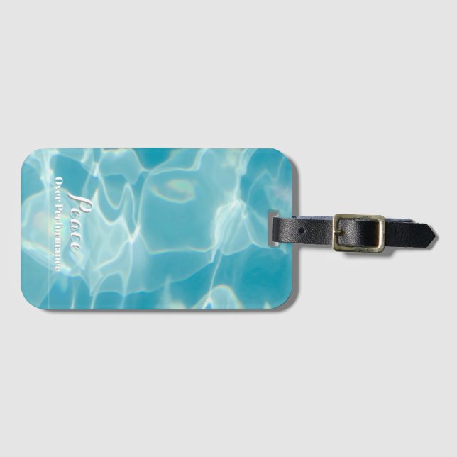 Ocean Wave Relaxed Summer Modern Style Luggage Tag (Front Horizontal)