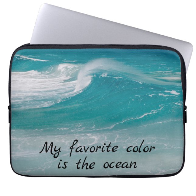 Ocean Wave Scene  Laptop Sleeve (Front)