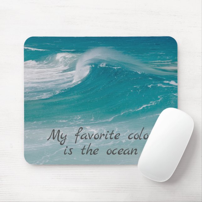 Ocean Wave Scene Mouse Mat (With Mouse)