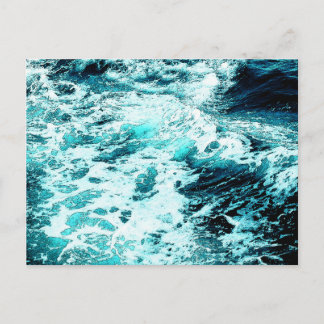 Ocean Wave Sea Foam Water Texture Postcard