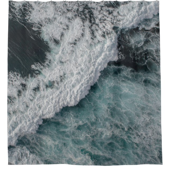 Ocean wave shower curtain (Front)