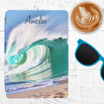 Ocean Wave Signature  iPad Air Cover<br><div class="desc">Experience the power and beauty of an ocean wave with this extraordinary personalised tablet cover. Protect your tablet in style while carrying a touch of the sea's serenity and adventure with you wherever you go. Let the captivating artwork on your tablet cover transport you to the mesmerising world of the...</div>