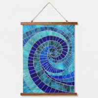 Ocean Wave Spiral mosaic art