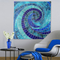 Ocean Wave Spiral mosaic art