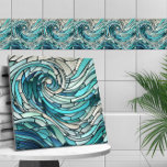 Ocean Wave Spiral Mosaic  Tile<br><div class="desc">Ocean Wave Spiral Mosaic</div>