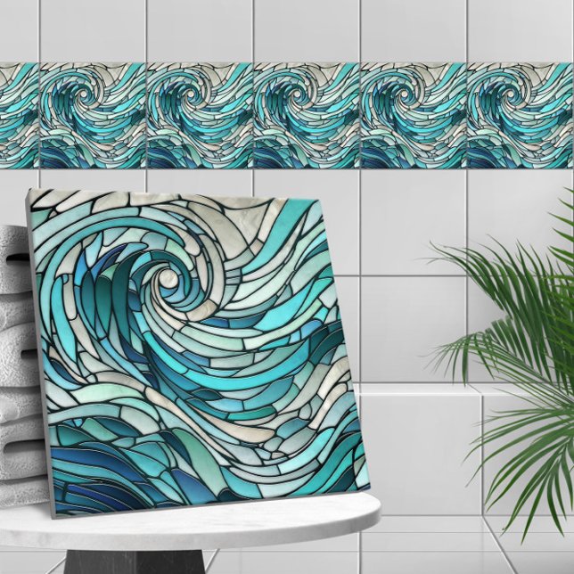Ocean Wave Spiral Mosaic  Tile (Creator Uploaded)