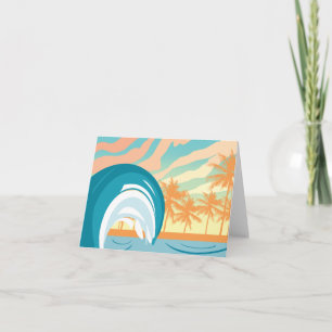 Ocean Wave Summer Clock Card