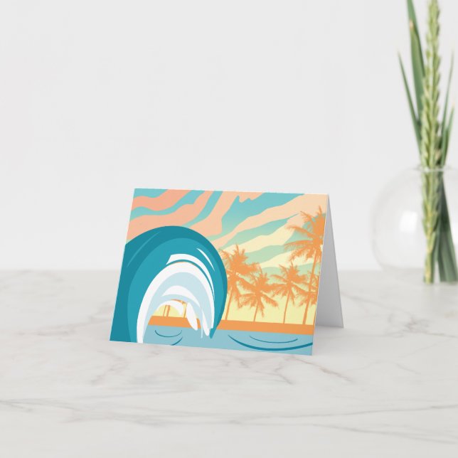 Ocean Wave Summer Clock Card (Front)