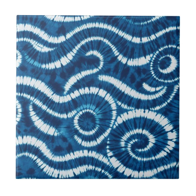 Ocean Wave Tie Dye Design Tile (Front)