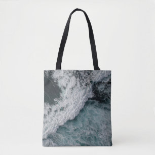Ocean wave tote bag