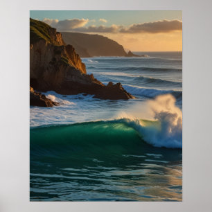 Ocean Wave Wall Art Poster