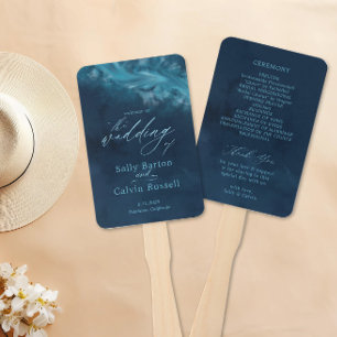 Ocean Wave Wedding Custom Hand Fan