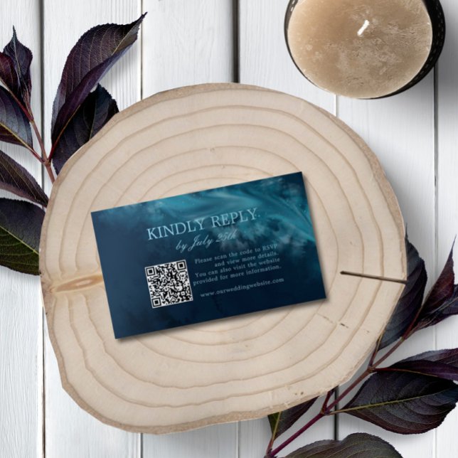 Ocean Wave Wedding RSVP Enclosure Card (Creator Uploaded)