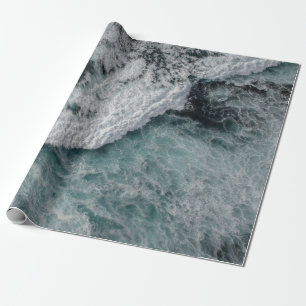 Ocean wave wrapping paper