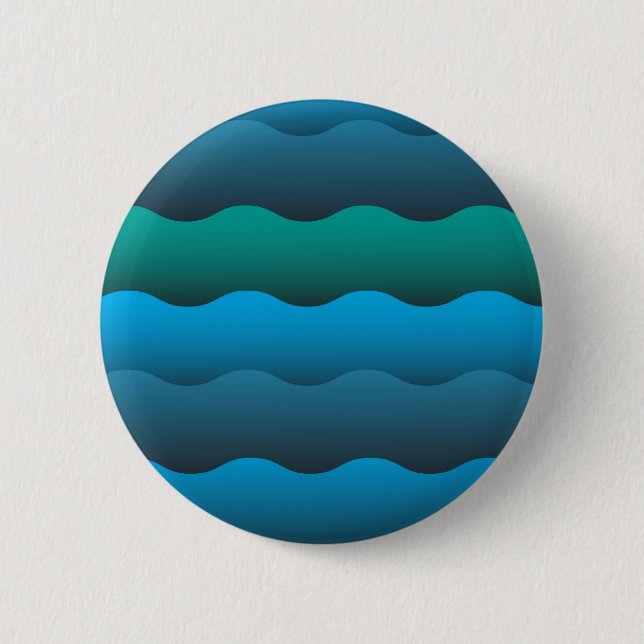 Ocean Waves 6 Cm Round Badge (Front)