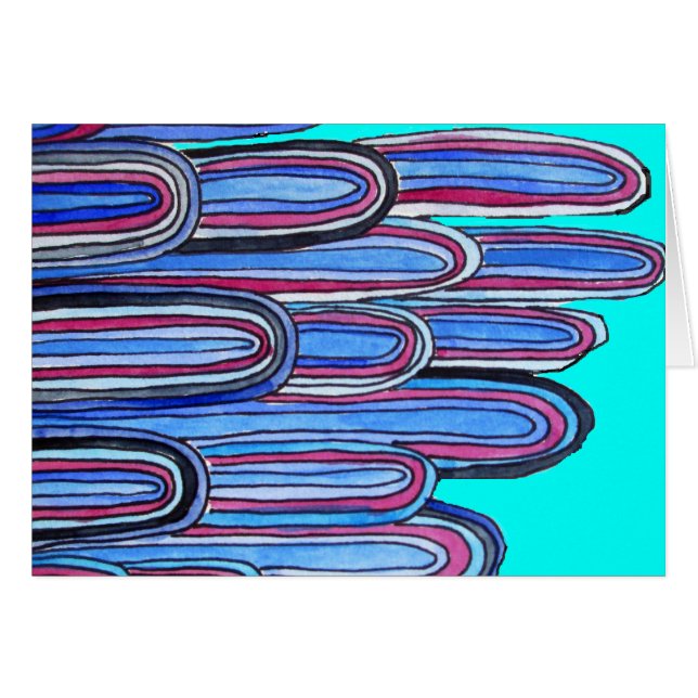 Ocean Waves aqua blue pattern (Front Horizontal)