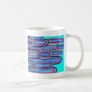Ocean Waves aqua blue pattern Coffee Mug