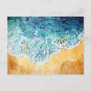 Ocean Waves at the Beach Postcard