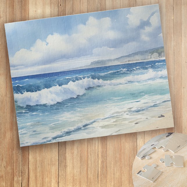 Ocean Waves Beach House Aesthetic Jigsaw Puzzle (Creator Uploaded)