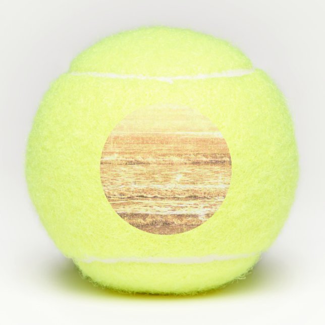 Ocean Waves Beach Water Abstract Unique Cool Tennis Balls (Front)