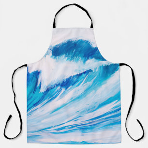 Ocean Waves: Blumarine Watercolor Beauty. Apron