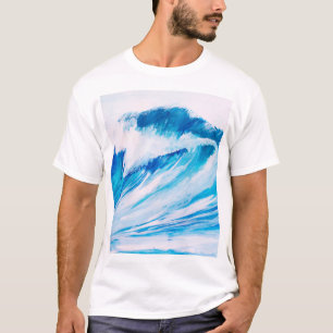 Ocean Waves: Blumarine Watercolor Beauty. T-Shirt