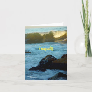 Ocean waves boulders Note Cards