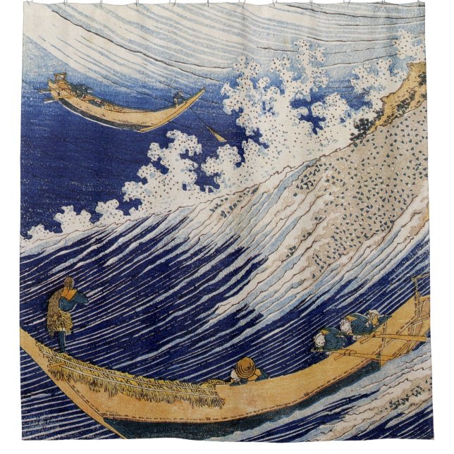 Ocean Waves by Hokusai Shower Curtain (Front)