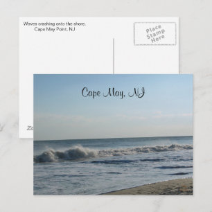 Ocean Waves, Cape May, NJ Postcard