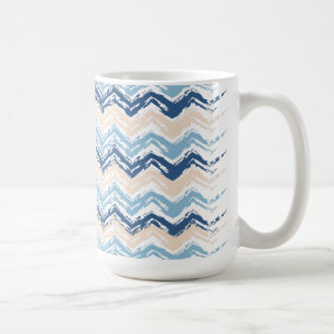 Ocean Waves Chevron Coffee Mug