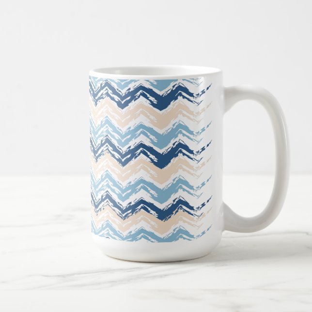 Ocean Waves Chevron Coffee Mug (Right)