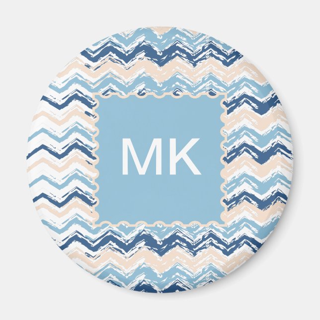 Ocean Waves Chevron Magnet (Front)