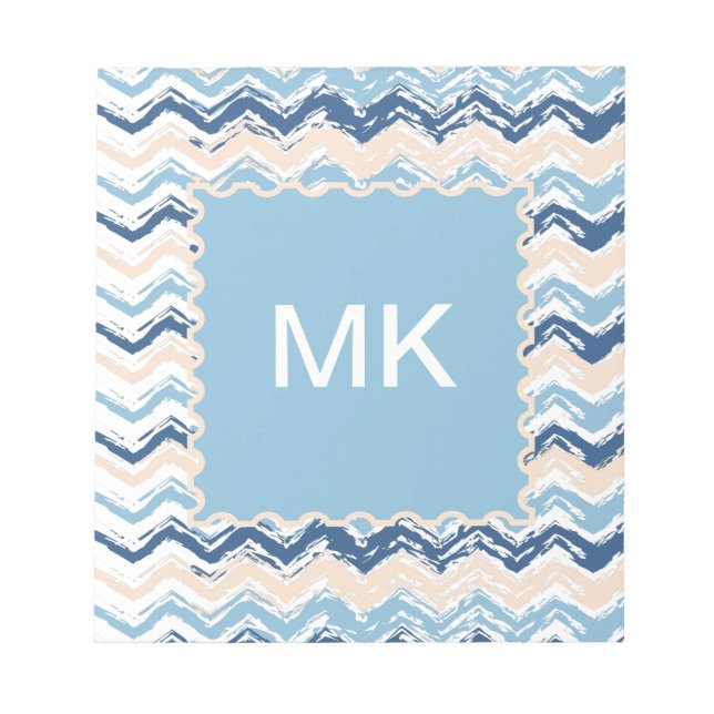 Ocean Waves Chevron Notepad (Front)