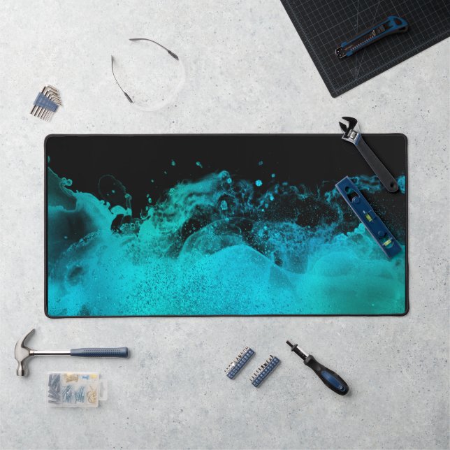 ocean waves design desk mat (Workstation)