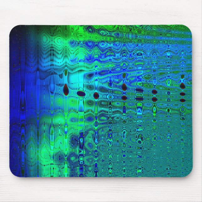 Ocean Waves Digital Abstract Mouse Mat (Front)