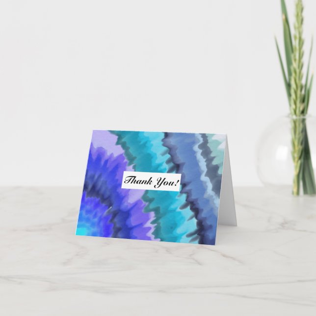 Ocean Waves Digital Artwork Thank You Card! Card (Front)