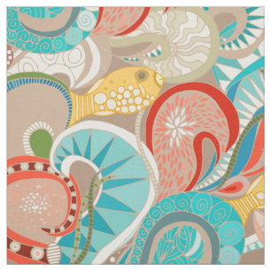 ocean waves fabric