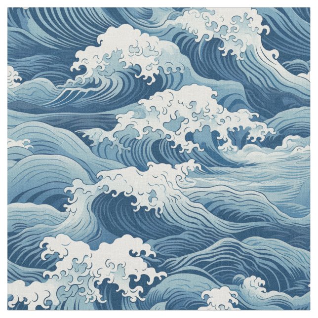 Ocean Waves Fabric (Close Up)