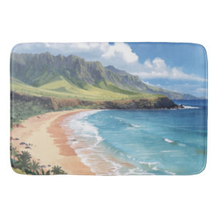Ocean Waves Hawaii Bath Mat