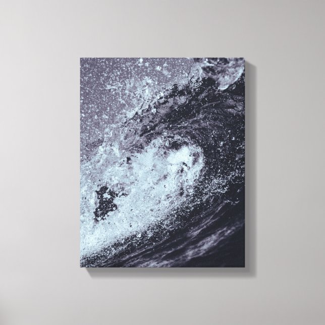 Ocean waves image on canvas print (Front)