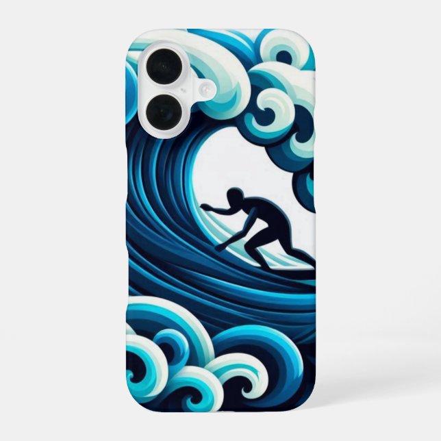 Ocean Waves iPhone 16 Case (Back)
