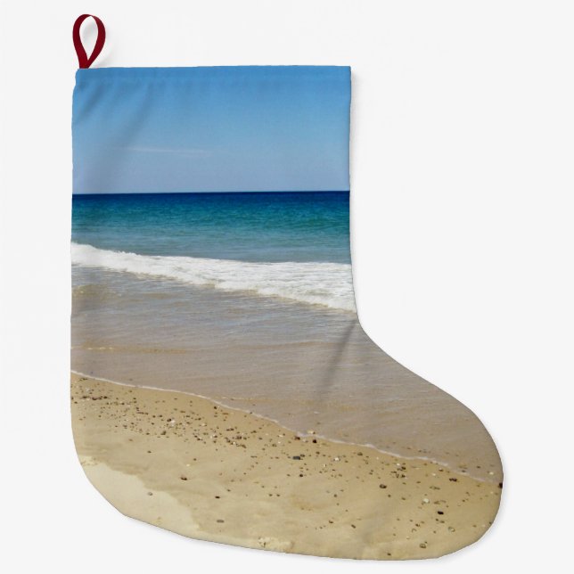 Ocean waves large christmas stocking (Front)