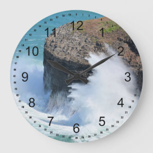 Ocean waves large clock