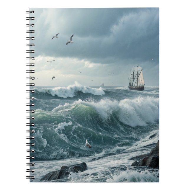 Ocean Waves Notebook (Front)