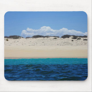 Ocean Waves On Sandy Beach Under Blue Sky Mouse Mat