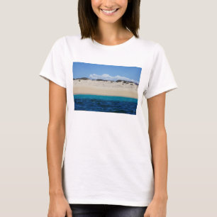 Ocean Waves On Sandy Beach Under Blue Sky T-Shirt