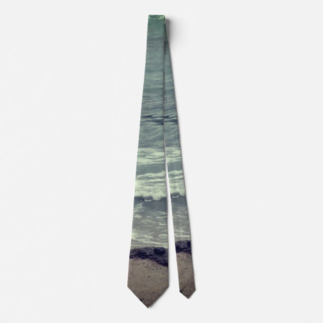 Ocean waves on the beach  tie (Front)