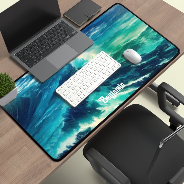 Ocean Waves Personalised Desk Mat (Creator Uploaded)