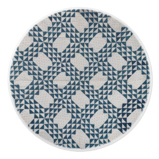 Ocean Waves quilt Ceramic Knob