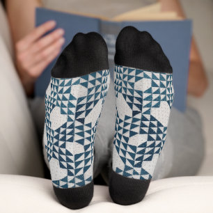 Ocean Waves quilt Socks
